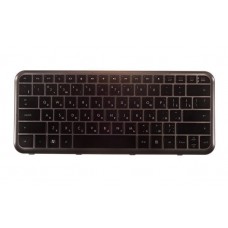 Клавиатура для ноутбука HP Pavilion dm3, dm3-1000, dm3t, dm3z RU черная, с серой рамкой, глянцевая