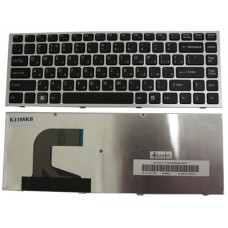 Клавиатура для ноутбука SONY VPC-S series RU черная, серебристая рамка