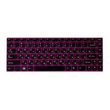 Клавиатура для ноутбука Lenovo IdeaPad Z470, G470AH, G470GH, Z370  RU розовая рамка, черные буквы, кнопки гербом