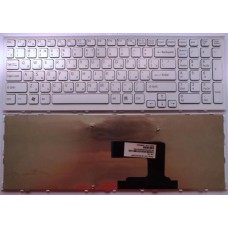 Клавиатура для ноутбука SONY VPC-EL series RU белая, белая рамка