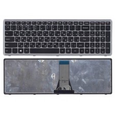 Клавиатура для ноутбука Lenovo IdeaPad Flex 15, G500S, G505, G505A, G505G, G505S, S500, S510, S510p, Z510, RU, черная, серая рамка