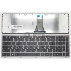 Клавиатура для ноутбука Lenovo G500, G700 RU черная, серая рамка