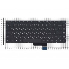 Клавиатура для ноутбука Lenovo IdeaPad Yoga 2 13 RU черная, с подсветкой