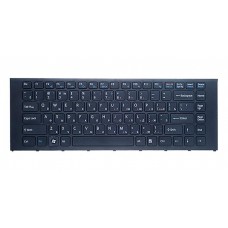 Клавиатура для ноутбука SONY VPC-EA,  VPCEA1S1R, VPCEA2M1R, VPCEA2S1R, VPCEA3S1R, VPCEA3M1R, VPCEA4M1R RU черная, черная рамка