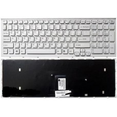 Клавиатура для ноутбука SONY VPC-EB series RU,белая, с рамкой