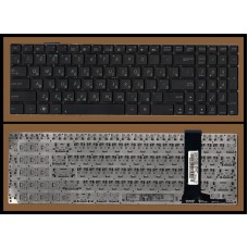 Клавиатура для ноутбука ASUS N56 RU черная, без рамки