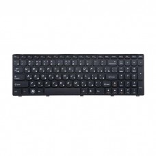 Клавиатура для ноутбука LENOVO Z580, G580, G585, G780, Z580A, Z585, Z780, V580 RU черная, черная рамка, кнопки гербом