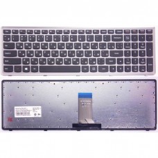 Клавиатура для ноутбука LENOVO U510  RU черные буквы, рамка серебристая