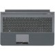 Клавиатура для ноутбука Samsung NP-RC510, NP-RC520 RU, черная, с серым топкейсом