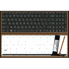 Клавиатура для ноутбука Asus N56, N76 RU черная (с подсветкой)