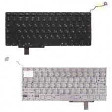 Клавиатура для ноутбука Apple MacBook A1297, черная, RU, "Г"-образный "enter"
